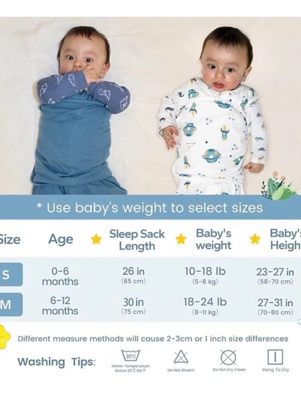Blue and White Space Rocket Kids Sleep Sacks - 2-Pack